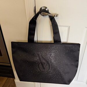 NWT Victoria's Secret Black Sparkle Tote